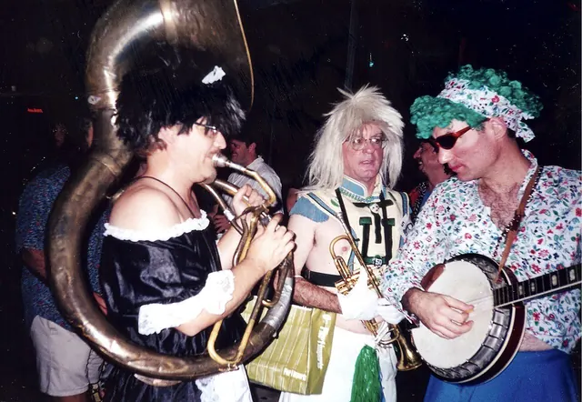 Young band playing a small pub stage