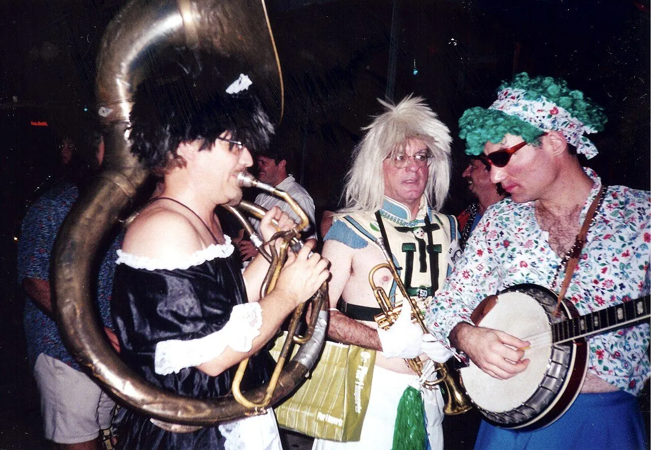 Young band playing a small pub stage